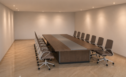 Two-Tone Walnut Executive Conference Table