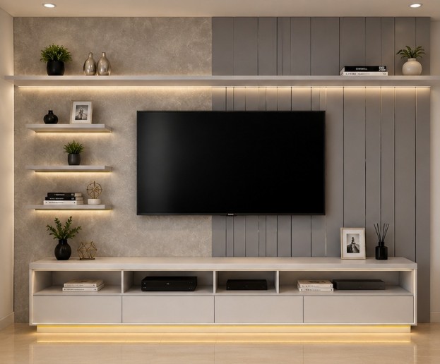 Grey Minimal Floating Unit