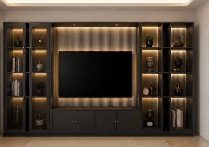 Onyx Library TV Wall
